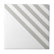Carreau de céramique gris et blanc à rayures carré