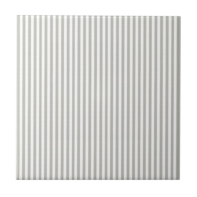 Carreau de céramique gris et blanc rayé (Devant)