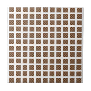 Carreau de céramique marron et blanc à rayures car