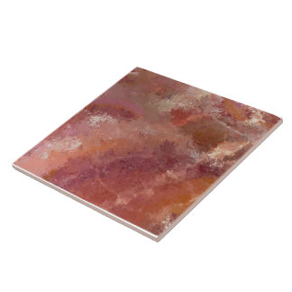 Carreau de céramique pastel craquelé orange