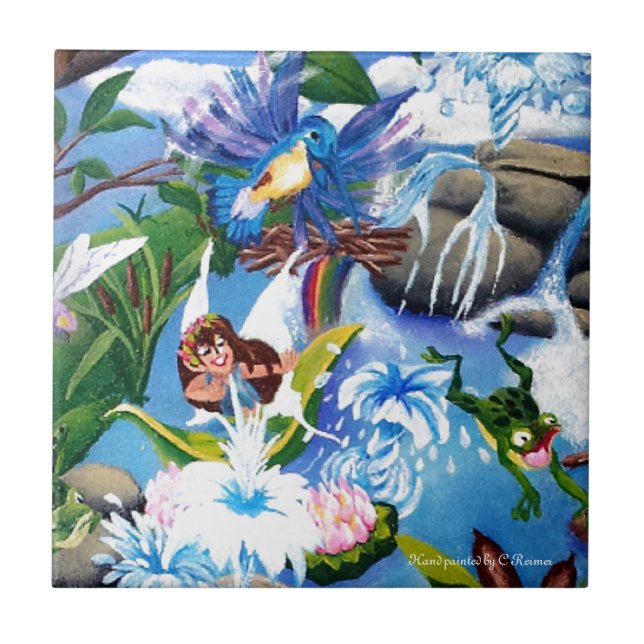 Carreau de céramique peint à la main (Devant)