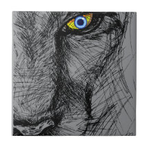 Carreau de céramique Regard de tigre