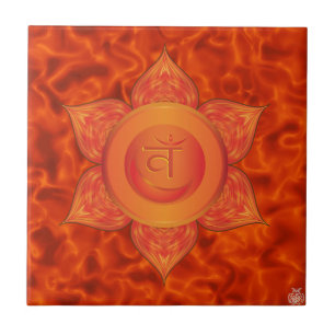 Carreau de céramique sacré de Chakra