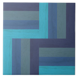 Carreau de céramique texturé Aqua Blocks en bois