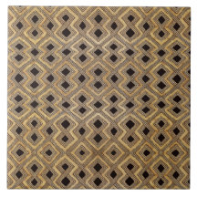 Carreau de céramique tribal BaKuba africain