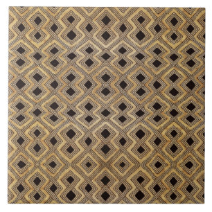 Carreau de céramique tribal BaKuba africain