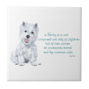 Carreau de céramique Westie Wisdom