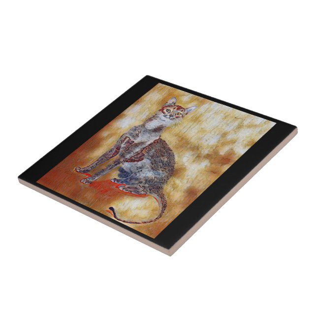 Carreau 🐈 de chat assis (Côté)