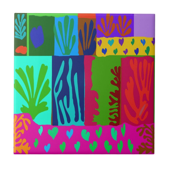 Carreau de collage II inspiré par Matisse (Devant)