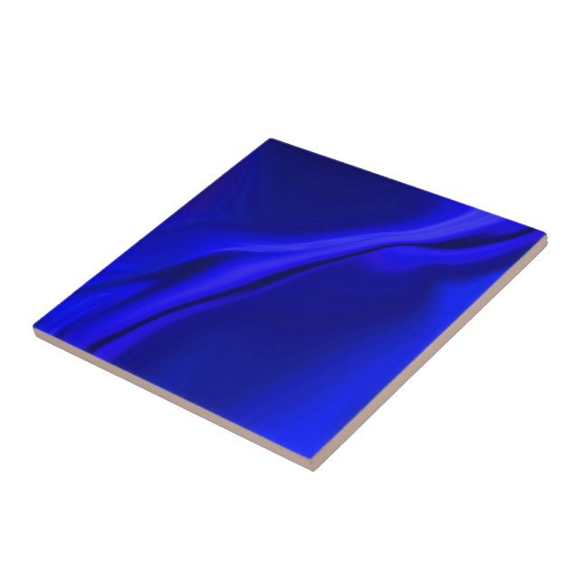 Carreau de conception bleu lisse (Côté)