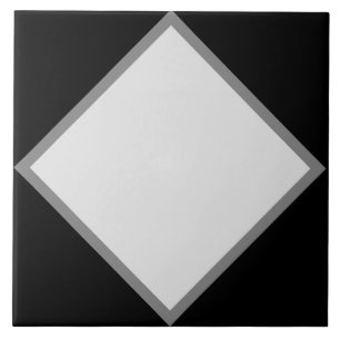Carreau de diamant gris noir et blanc