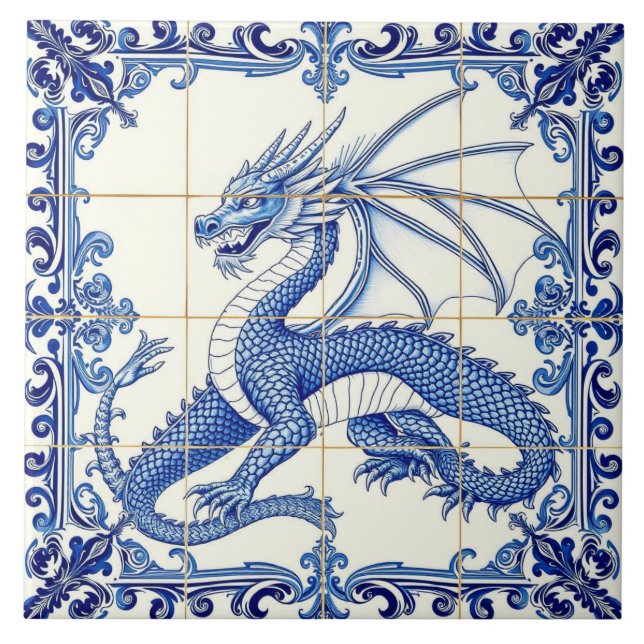 carreau de dragon saphir impérial (Devant)
