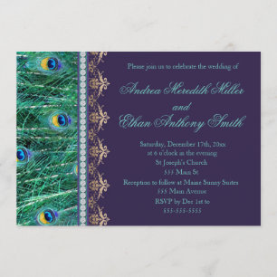 Carreau de Faire-part de mariage violet