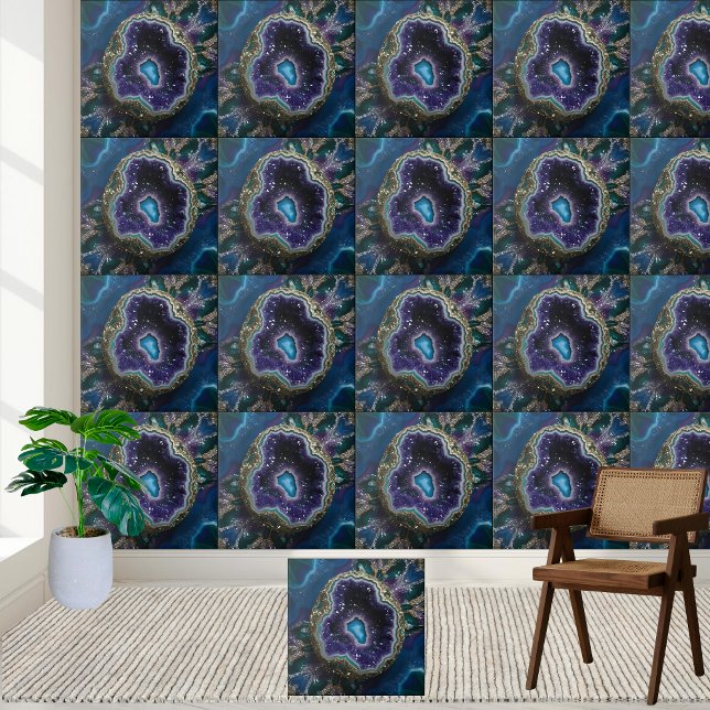 Carreau de géode Améthyste étonnant (Stunning Amethyst Geode Tile)