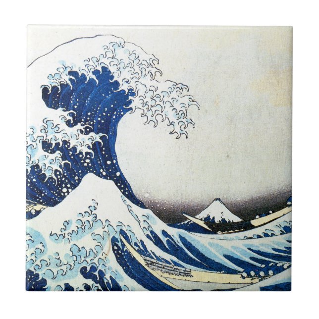 Carreau "De la grande peinture japonaise vague" par (Devant)