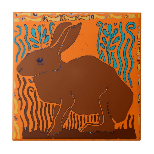 Carreau de lapin Brown, ajouter un carreau de text (Devant)