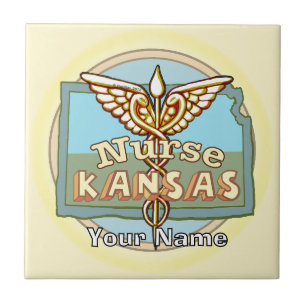Carreau de l'infirmière du Kansas Caduceus