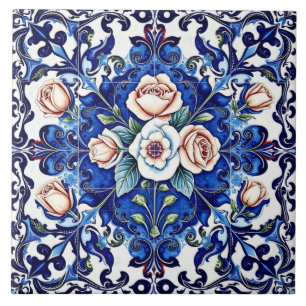 carreau de mosaïque rose royale