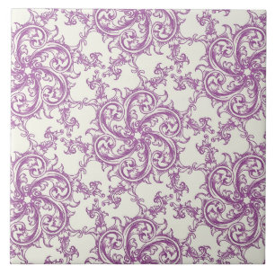 carreau de motif de fleur médiéval