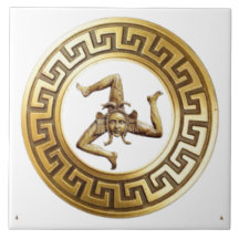 Carreau de mur Sicilia Trinacria