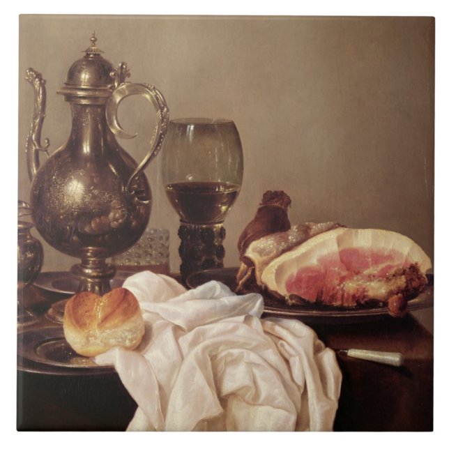 Carreau De petit déjeuner toujours la vie (huile sur le (Devant)