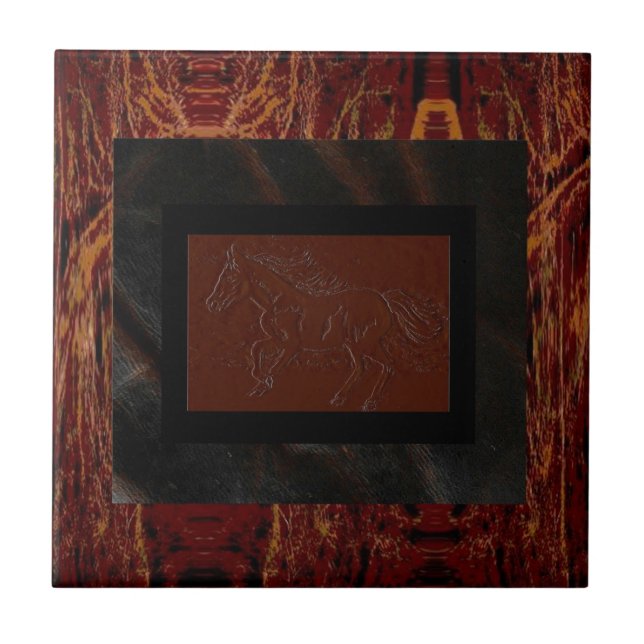 Carreau de texture faux/empreinte de cheval (Devant)