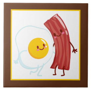 Carreau déco de lard d'oeuf mignon