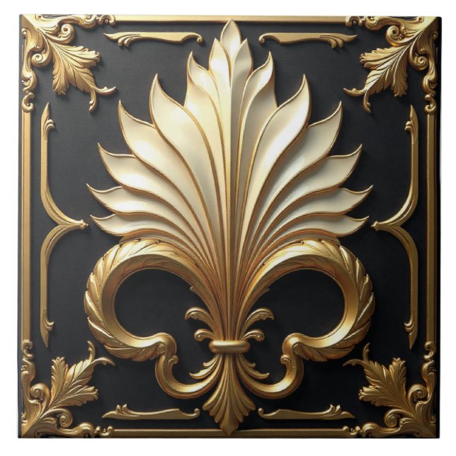 Carreau Déco Fleur Royale (Devant)