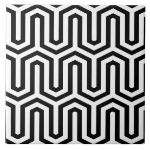 Carreau Déco motif égyptien - noir et blanc