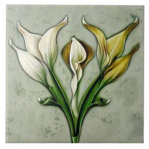 Carreau Décor Art Déco Lys Décor Art Nouveau Carrelage cér