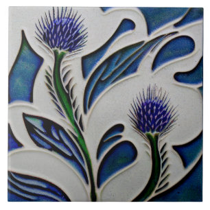 Carreau Décor Art Déco Thistle Décor Décor Art Nouveau Cér