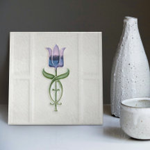 Décor bleu Tulip Décor Art Nouveau Art Déco Gibbon