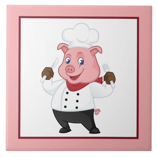 Carreau Décor de cochon du Pays mignon (Devant)