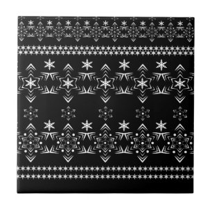 Carreau Décor de décoration de la neige blanche et transpa