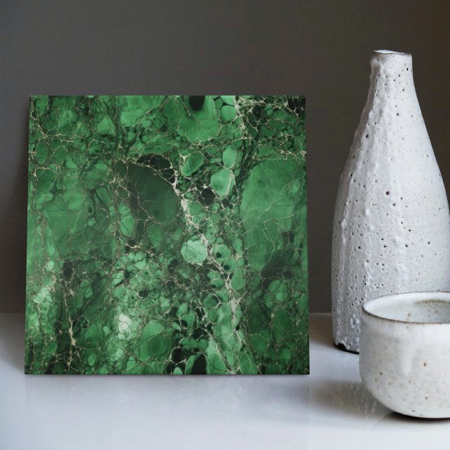 Carreau Décor de mur vert émeraude Mosaïque Art Nouveau (Créateur téléchargé)