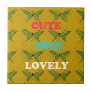 Carreau Décor de papillon coloré : mignon, agréable et séd