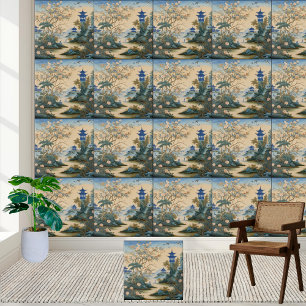 Carreau Décor en carrelage chinoiserie inspiré de l'Est ar