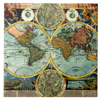 Carreau Décor en céramique de mur du monde d'art vintage