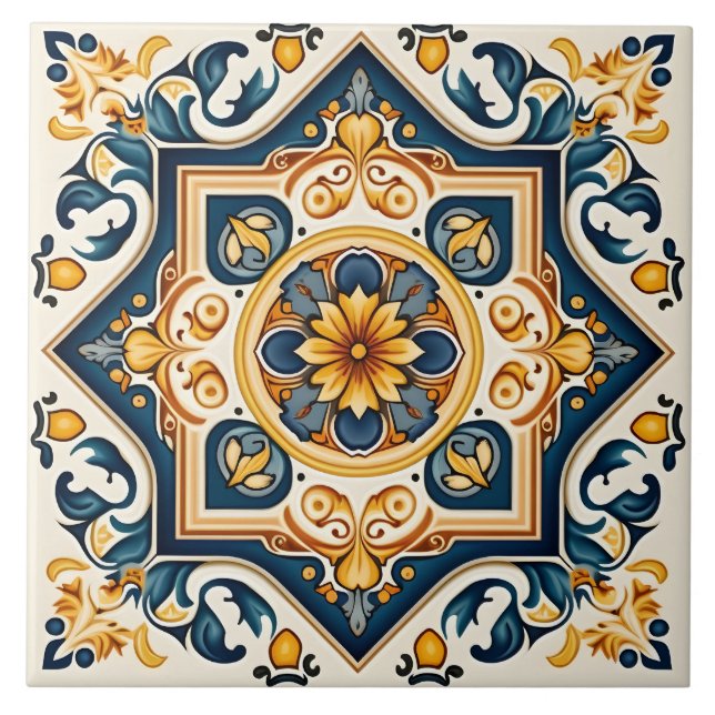 Carreau Décor espagnol méditerranéen (Devant)