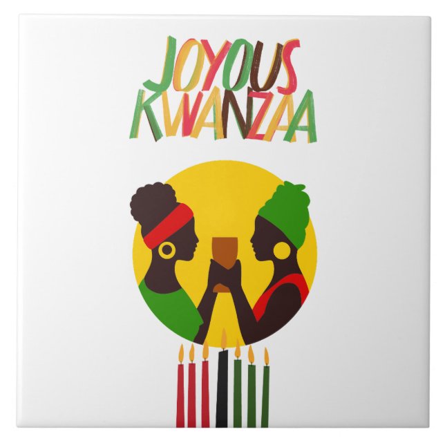 Carreau Décor Kwanza Carrelage céramique Trivet Décoration (Devant)