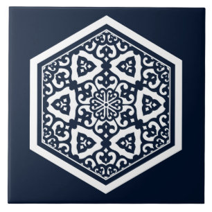 Carreau Décor ottoman Turc Bleu Verrerie