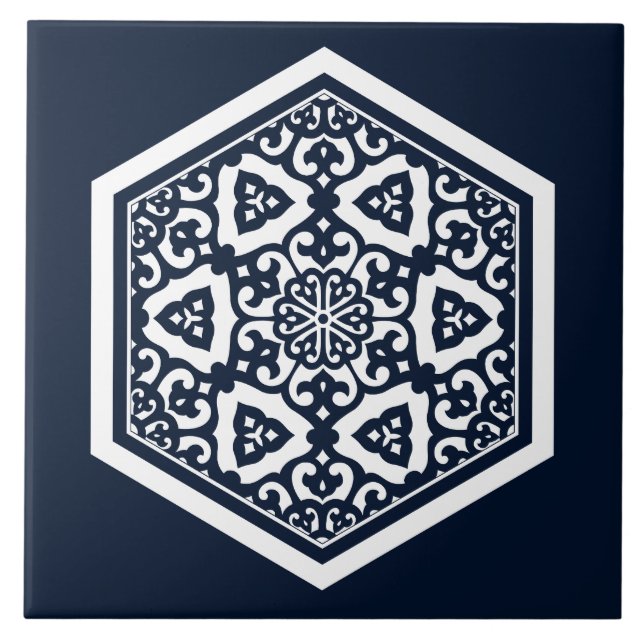 Carreau Décor ottoman Turc Bleu Verrerie (Devant)