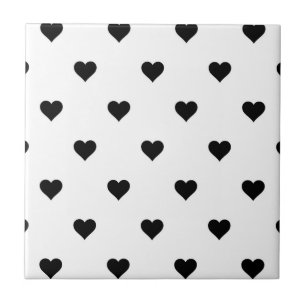 Carreau Décor romantique minimaliste noir et blanc Couple