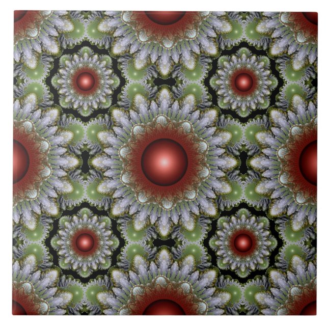 Carreau Décor rouge de Noël (Devant)
