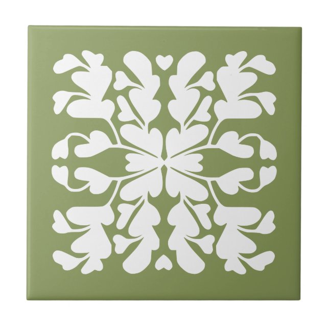 Carreau Décor vert mousse (Devant)