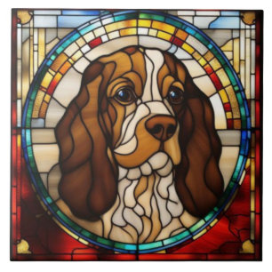 Carreau décoratif de Cocker Spaniel mignon