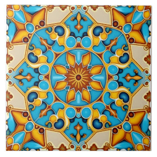 Carreau Décoratif Rustique Méditerranéen Espagnol Azulejo