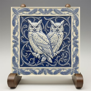 Carreau Décoration murale artisanale Owls Arts & Crafts