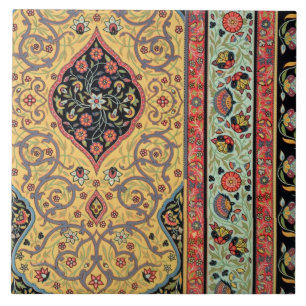 Carreau Décoration persane, plat XXV 'd'Orn polychrome