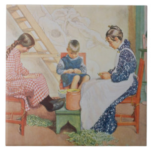 Carreau Décorticage des pois, pub. dans "Lasst Licht